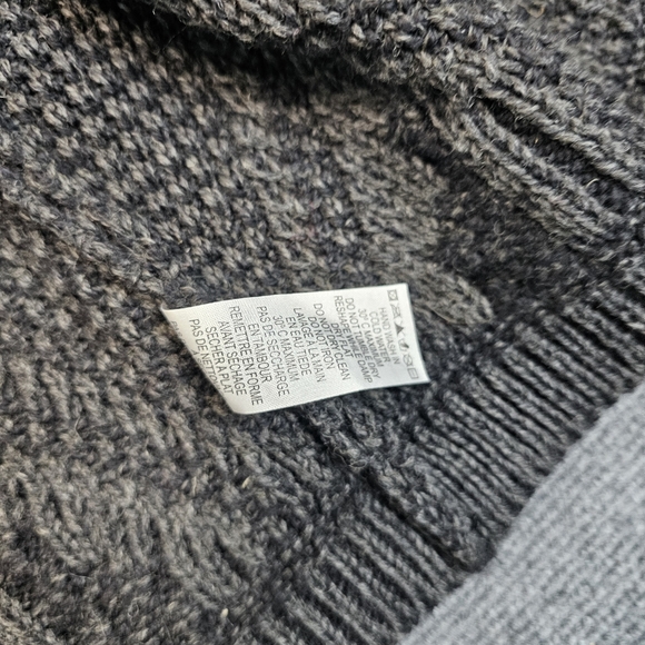 Inis Crafts Womens Celtic Highland Cardigan Sweater L Merino Wool Cable Ireland - Picture 10 of 16